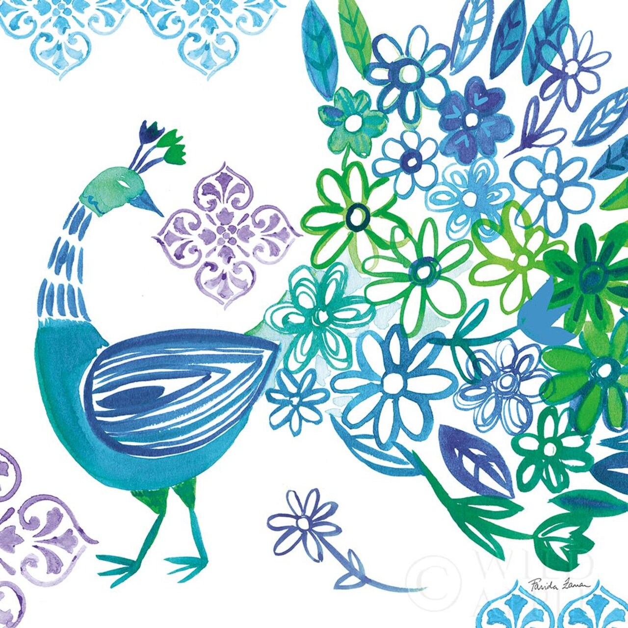 Jewel Peacocks I Poster Print by Farida Zaman - Item # VARPDX41802